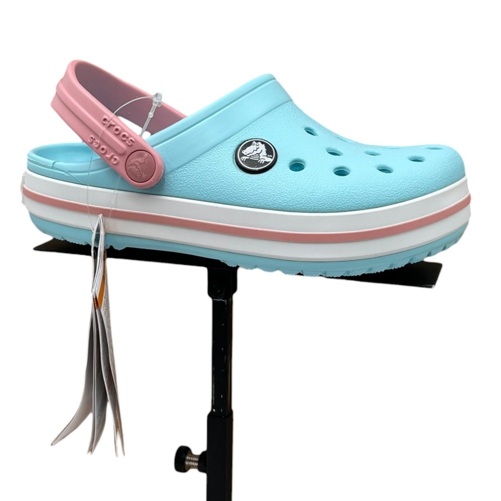 Crocs Little Girls Slip on Clogs Size 13 Light Blue Water Friendly Lightweight